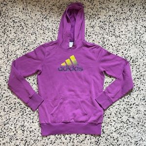 Purple adidas sweatshirt hoodie